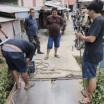 Tim JAPENTRAS Lakukan Perbaikan Jembatan Gantung Tulabolo Secara Swadaya