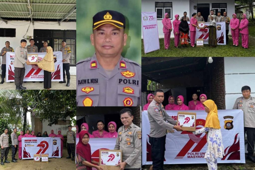 Polsek Suwawa Berbagi Bantuan Sosial dalam Rangka HUT Bhayangkara Ke-79: Wujud Kepedulian Polri terhadap Masyarakat