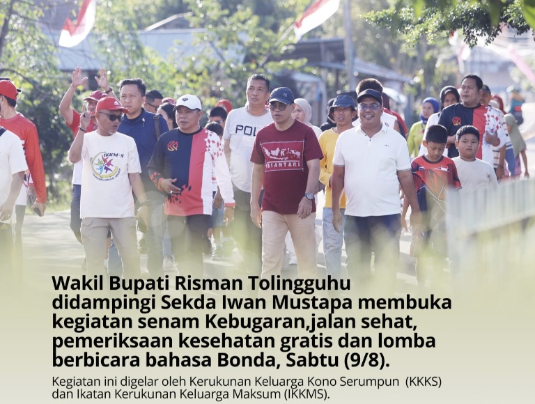 Semarak HUT RI ke-80, Wabup Risman Apresiasi KKKS & IKKMS Gaungkan Sehat dan Lestarikan Bahasa Bonda