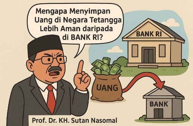 Prof. Dr. KH. Sutan Nasomal:“Mengapa Menyimpan Uang di Negara Tetangga Lebih Aman daripada di Bank RI?”